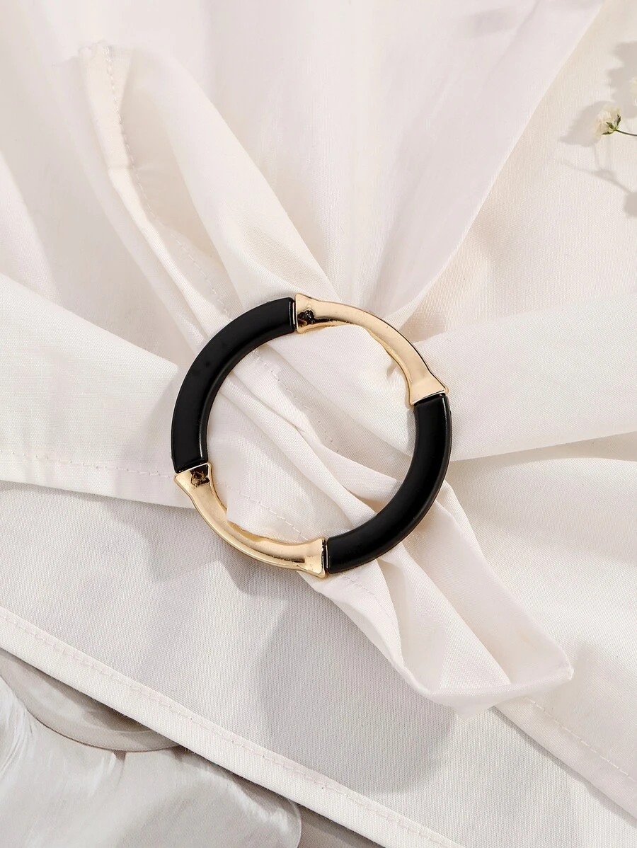 Khóa khăn hai tông màu - màu đen - Xem 1