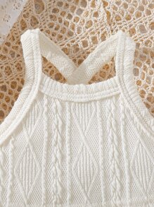 Baby Solid Cami Top & Skirt - Khaki - View 3