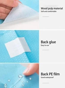 10 Gói Màu Trắng Đơn Giản Dùng Một Lần Bọc Ghế Ngồi Vệ Sinh, Nhựa PVC Dùng Một Lần Đệm Ghế Vệ Sinh Cho Gia Đình - Màu xanh nhạt - Xem 2