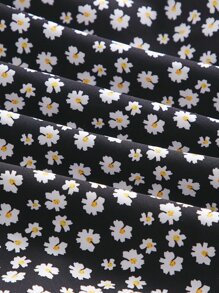 SHEIN MOD 碎花肩上打結吊帶連衣裙 - 彩色 - 查看 3