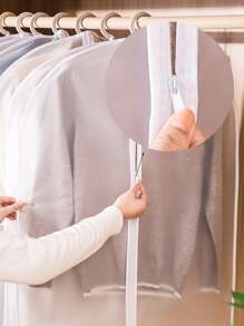 1pc PEVA Clothing Cover, Minimalist White Hanging Garment Bag For Bedroom - Clear - View 5