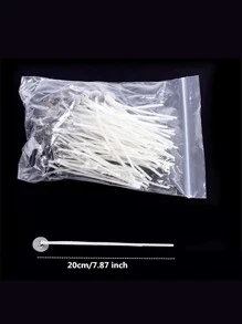 100pcs/set Wax Candle Wick, Modern Core For DIY Candle Making - White - View 2