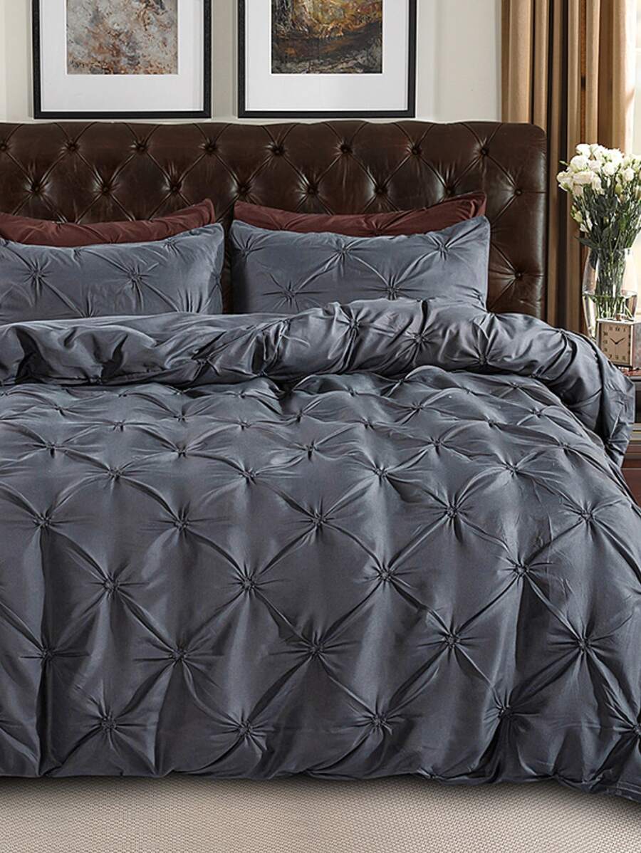 3قطعات/طقم موحد اللون غطاء لحاف غطاء لحاف و 2 حديث البوليستر أطقم مفروشات الى منزل