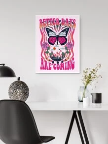 1 Vải Không dệt Treo Tường Nghệ Thuật In Poster, Bướm Hoa Văn Treo Tường Tranh Nghệ Thuật Cho Trang Trí Tường Nhà - Nhiều màu - Xem 6