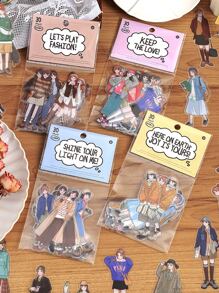 Infeel.Me 30pcs Cartoon Figure Graphic Sticker - Multicolor - View 3