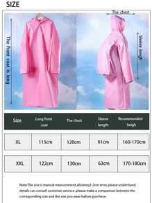 1 Áo Mưa EVA, Áo Mưa Đa Năng Chắc Chắn Hiện Đại Cho Gia Đình - Màu Hồng Tươi - Xem 5