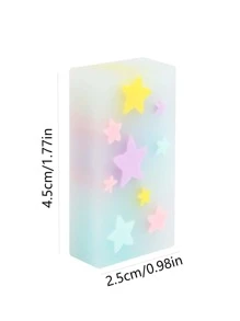 1/2/4pcs Jelly Semi-Transparent Star Erasers, Random Assort Back To School