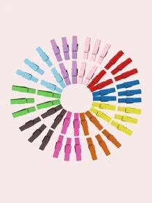 100入組混色木頭裝訂夾