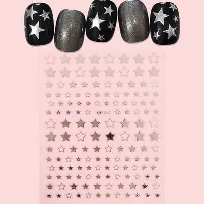 1张星形图案美甲贴纸 Y2K风格美甲贴花 DIY美甲用品