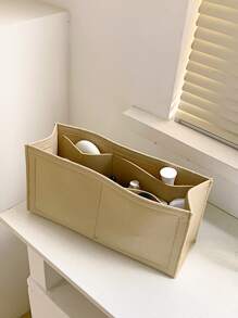 極簡包插入式收納盒，收納化妝配件，適合青少年女孩、女大學生、菜鳥和白領