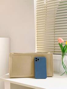 極簡包插入式收納盒，收納化妝配件，適合青少年女孩、女大學生、菜鳥和白領