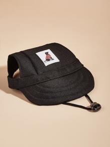 BONAPET Gorra De Béisbol Con Protección Solar Para Mascotas De Verano, Sombrero Ajustable Para Perros Y Gatos Pequeños - Negro - Ver 3