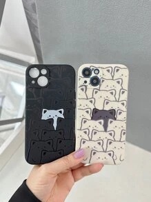 Bộ 2 ốp lưng điện thoại TPU mềm in hình nhiều màu sắc, tương thích với iPhone 14/11, chống sốc, phiên bản quốc tế, không phải phiên bản nội địa. - Nhiều màu - Xem 2