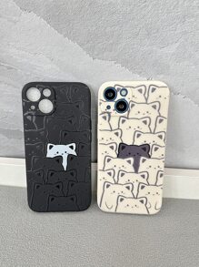 Bộ 2 ốp lưng điện thoại TPU mềm in hình nhiều màu sắc, tương thích với iPhone 14/11, chống sốc, phiên bản quốc tế, không phải phiên bản nội địa. - Nhiều màu - Xem 3