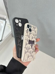 Bộ 2 ốp lưng điện thoại TPU mềm in hình nhiều màu sắc, tương thích với iPhone 14/11, chống sốc, phiên bản quốc tế, không phải phiên bản nội địa. - Nhiều màu - Xem 4