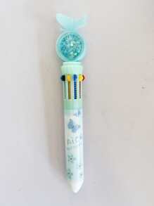 1pc Butterfly Print 10 Color Ballpoint Pen - Multicolor - View 6