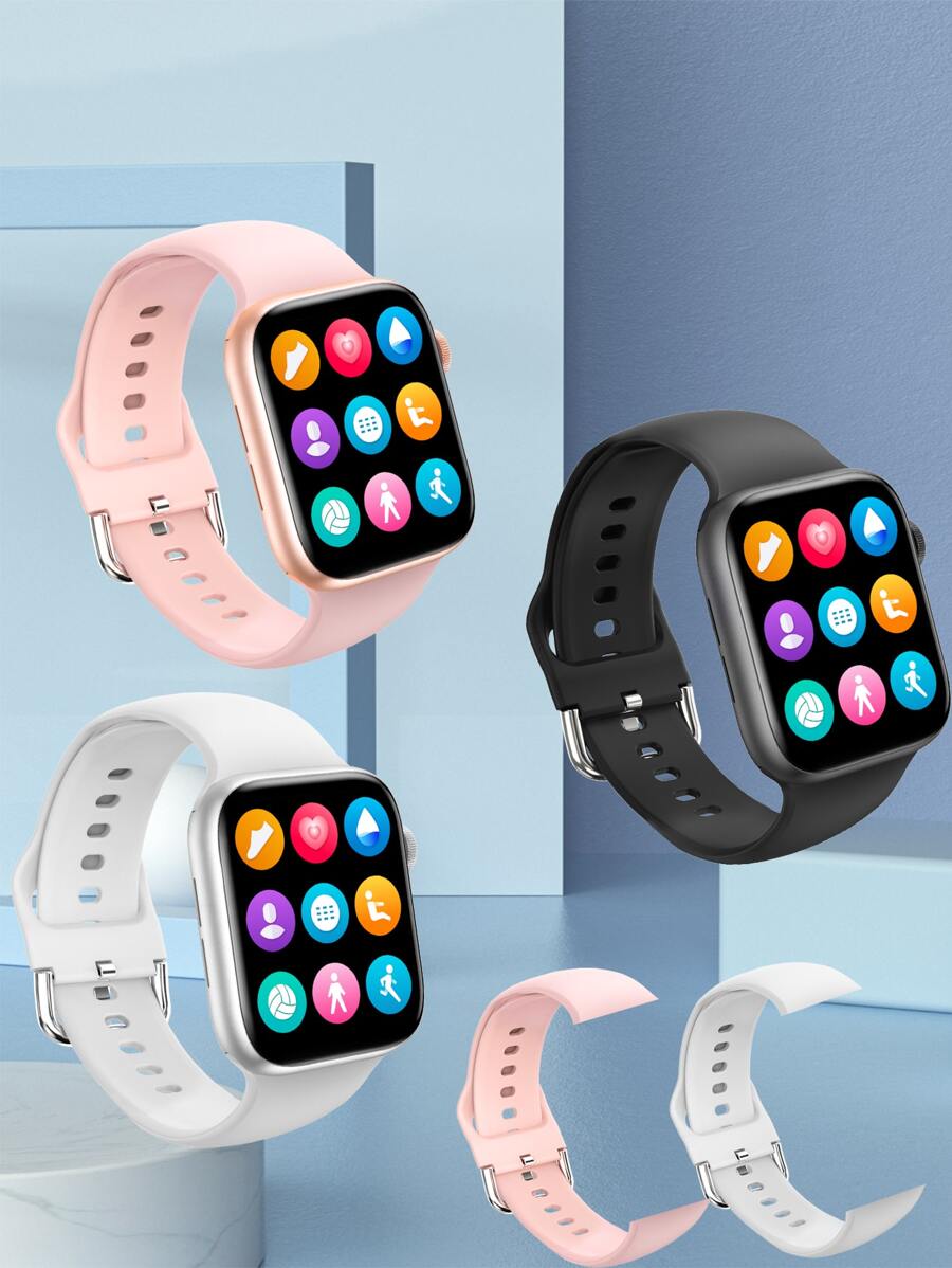 方形智能手錶帶錶帶 - 白色 - 查看 1