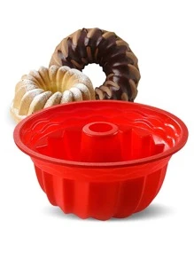 1pc Pumpkin Shaped Silicone Cake Diy Baking Mold Back To School - Red - View 4