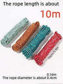 1入組隨機色衣服晾乾繩索