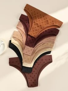 7 piezas Bragas con patrón de corazón inconsútil - Multicolor - Ver 3