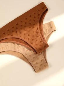 7 piezas Bragas con patrón de corazón inconsútil - Multicolor - Ver 6