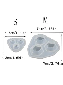 Molde de silicona de 1 pieza, molde de silicona DIY con diseño de diamante blanco creativo para bricolaje - transparente - Ver 2