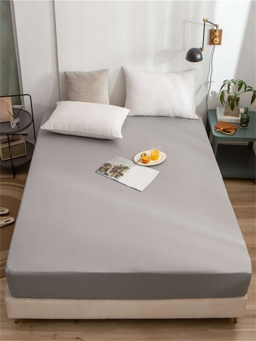 tấm màu xám được trang bị, tấm vải hiện đại được trang bị dưới cùng cho gia đình - Xám - Xem 1