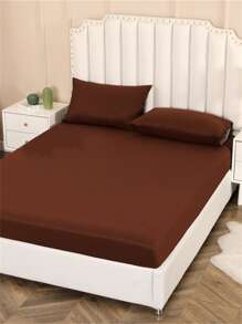 1入組棕色床墊套現代織物床笠 - 棕色 - 查看 4