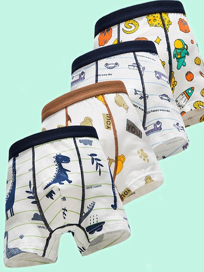 سروال الملاكم طبعة كرتون الأولاد (الأطفال) ،ملابس داخلية