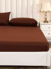 1入組棕色床墊套現代織物床笠 - 棕色 - 查看 7