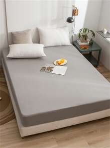 tấm màu xám được trang bị, tấm vải hiện đại được trang bị dưới cùng cho gia đình - Xám - Xem 8