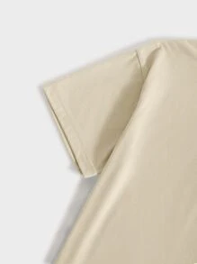 SHEIN EZwear Cartoon Graphic Tee - Apricot - View 4