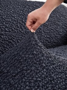 1 Tấm vải bọc ghế sofa có họa tiết Ruffle Trim co giãn - Màu xám đen - Xem 7