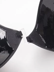 1 pieza Sujetador adhesivo unicolor - Negro - Ver 4