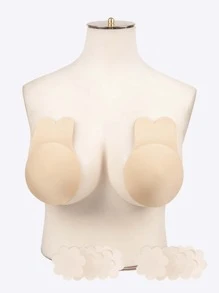 6 pares redondo & en forma de flor Cubierta de pezón Set - Albaricoque - Ver 1