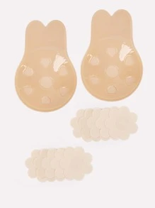 6 pares redondo & en forma de flor Cubierta de pezón Set - Albaricoque - Ver 4