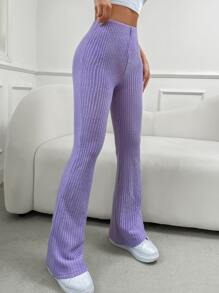 SHEIN Qutie 高腰喇叭褲