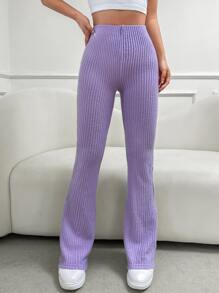 SHEIN Qutie 高腰喇叭褲