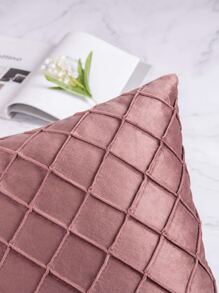 1pc Solid Color Cushion Cover Without Filler - Dusty Pink - View 4