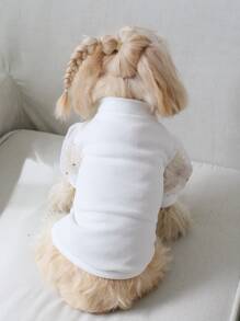 1pc Star Decor Pet Tee For Cat And Dog For Wedding - White - View 6