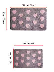1pc Heart Pattern Non-slip Door Mat - Multicolor - View 5