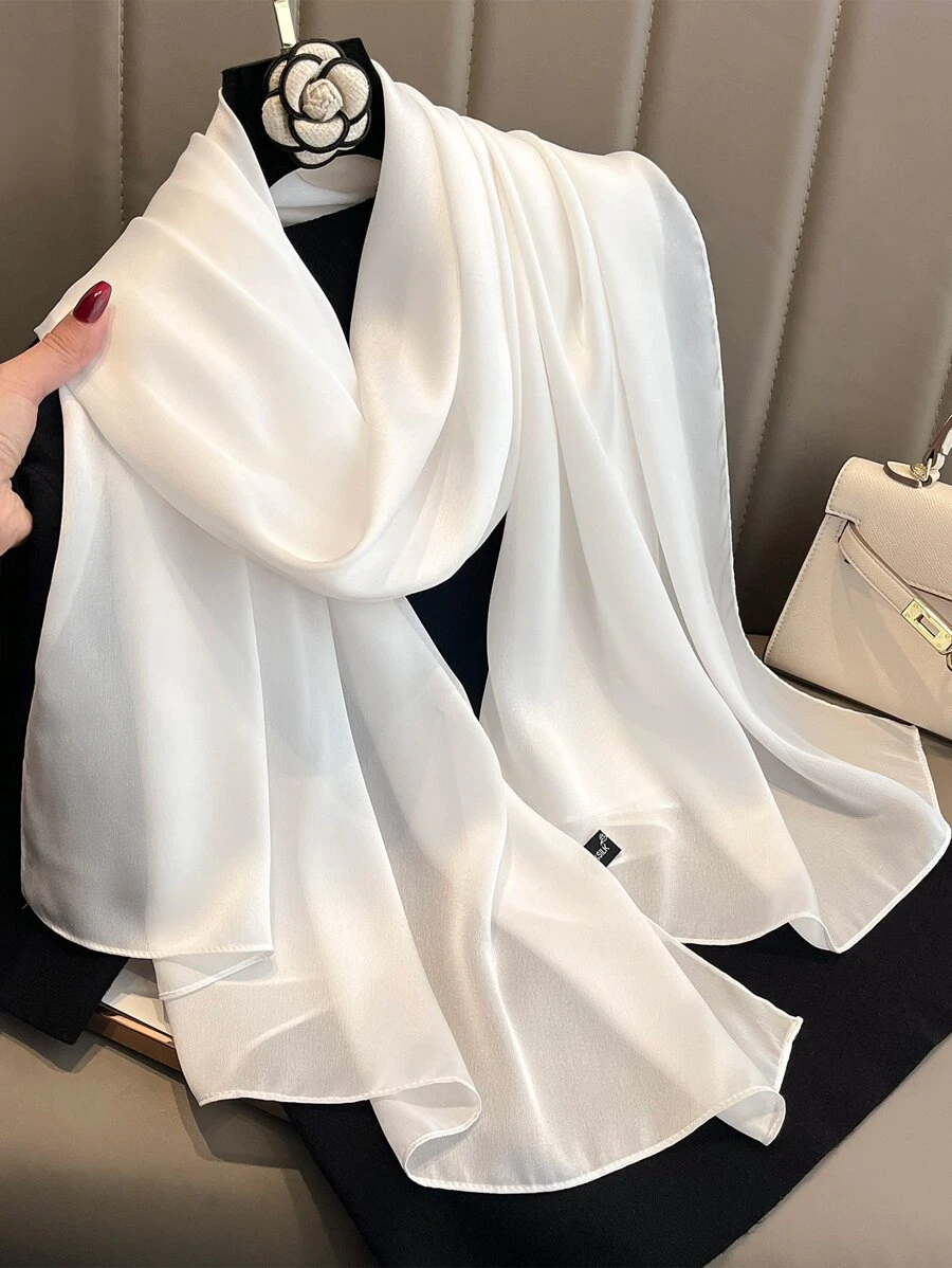 1 Stück weicher, atmungsaktiver, minimalistischer, Einfarbiger Schal für tägliche Kollokation