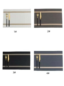 1pc Geometric Pattern Table Mat, Nordic Plastic Table Mat For Kitchen Dining Table - Multicolor - View 3