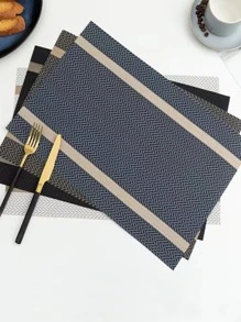 1pc Geometric Pattern Table Mat, Nordic Plastic Table Mat For Kitchen Dining Table - Multicolor - View 5