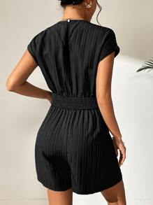 Calvaya Surplice Neck Batwing Sleeve Romper