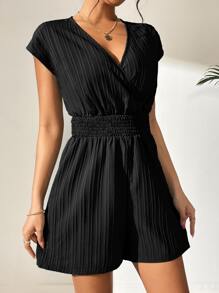 Calvaya Surplice Neck Batwing Sleeve Romper