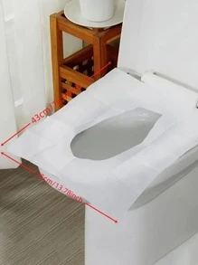 10pcs Disposable Paper Toilet Seat Cover - White - View 2