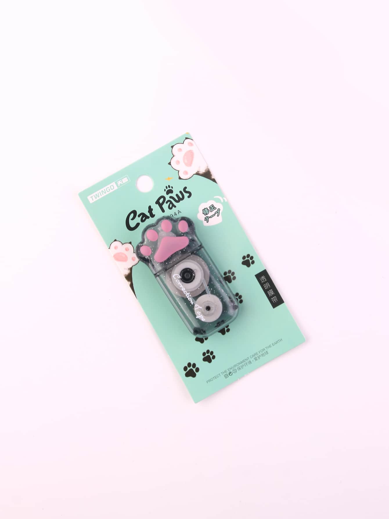 1pc Cat Paw Design Correction Tape, Cute Portable Whiteout Correction Tape For School Student, Office - Multicolor - View 1