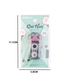 1pc Cat Paw Design Correction Tape, Cute Portable Whiteout Correction Tape For School Student, Office - Multicolor - View 3