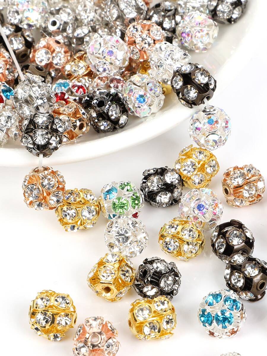 20入組/套水鑽裝飾DIY珠子 - 彩色 - 查看 1